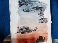 見様見真似で水彩画を描いてみました 簡単な絵ですがアドバイス Yahoo 知恵袋