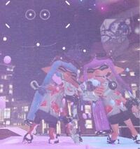 スプラトゥーンの写真についてです 画像のようなお互い笑い合っている Yahoo 知恵袋