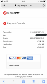 このサイトでpaypal払いするとキャンセルされます 対処法分かる人い Yahoo 知恵袋