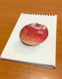 中1です イラストの評価お願い致します 画用紙に色鉛筆でりんごを描きま Yahoo 知恵袋