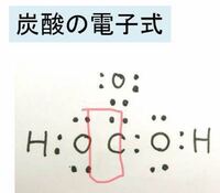 炭酸の電子式で赤い部分において Oとcは電子を共有していない Yahoo 知恵袋