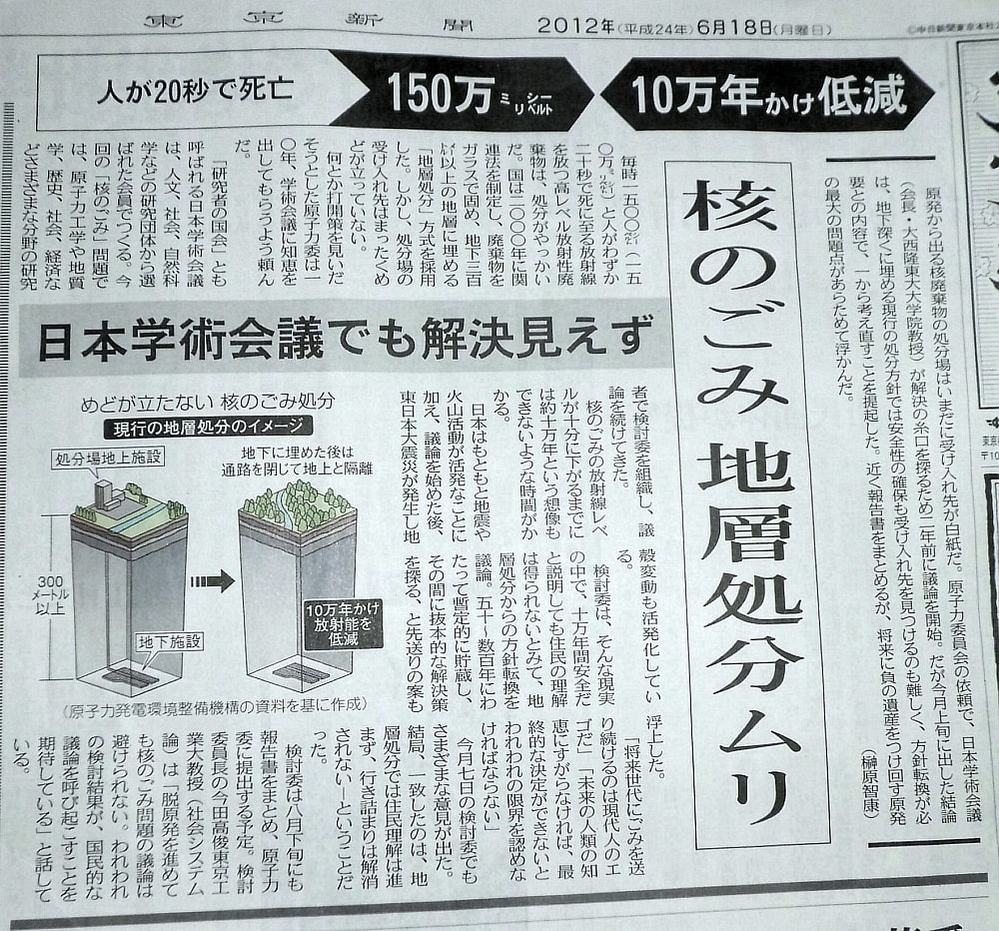 以下の東京新聞社会面の記事を読んで 下の質問にお答え下さい Ht Yahoo 知恵袋