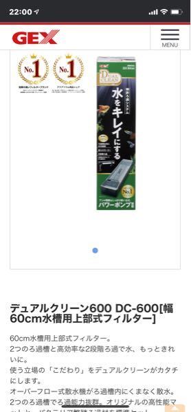 デュアルクリーン６００ 上部フィルターについて この上 Yahoo 知恵袋