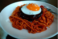 パスタ料理の中でミートソースの上にハンバーグを載せ さらに目玉焼きを載 Yahoo 知恵袋