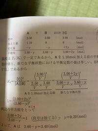 化学平衡定数の問題です 線を引いてあるところの 負符号は捨て Yahoo 知恵袋