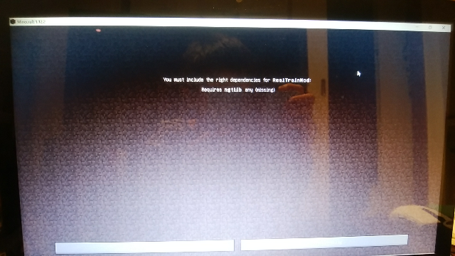 マイクラjabaでリアルトレインmodを入れて起動してみた所 この画面 Yahoo 知恵袋