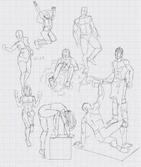 こんな感じの1ポーズ3 5分ほどの簡単なクロッキーを最近して Yahoo 知恵袋