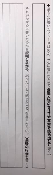 こんにちは 高校一年生の読書感想の 宿題についてご質問させてもらい Yahoo 知恵袋