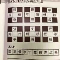 矢印の方向に二字熟語ができるように リストの漢字の空きマスにいれましょ Yahoo 知恵袋