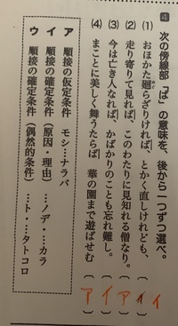 高校国語古文宿題この問題はあっていますか 仮定条件とは Yahoo 知恵袋