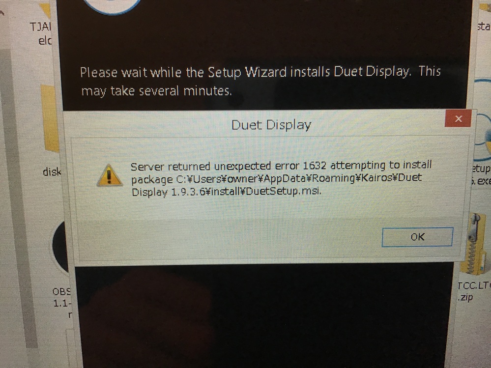 Duetdisplayをインストールしようとしたらこのようなエラーが出 Yahoo 知恵袋