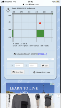 Wiiu版のマイクラをやっているのですが スライムチャンクを調 Yahoo 知恵袋