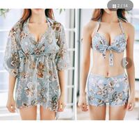 水着について質問です 画像左のようなシフォンワンピースでプー Yahoo 知恵袋