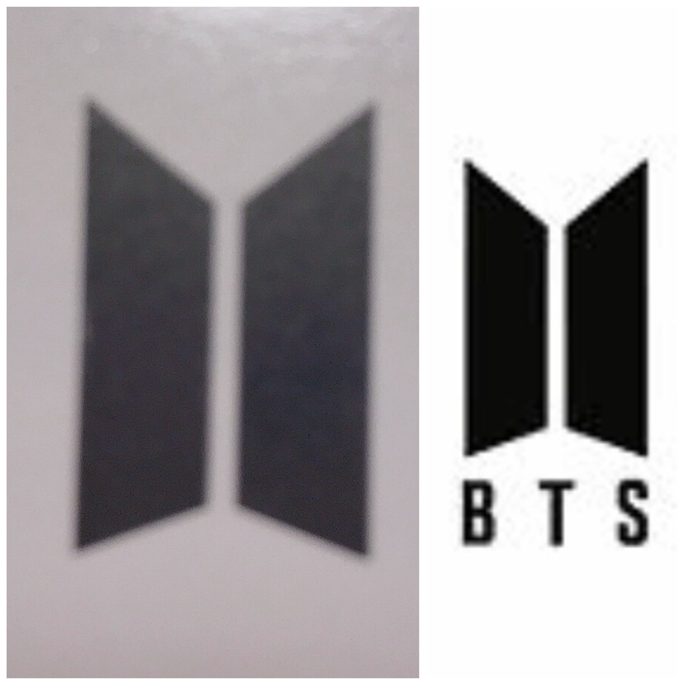 Btsの公式ロゴについてです 片方は拾い画です の Yahoo 知恵袋