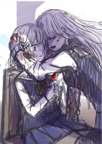 どういうシチュエーションの絵に見えますか 包丁を持ってる子がa Yahoo 知恵袋