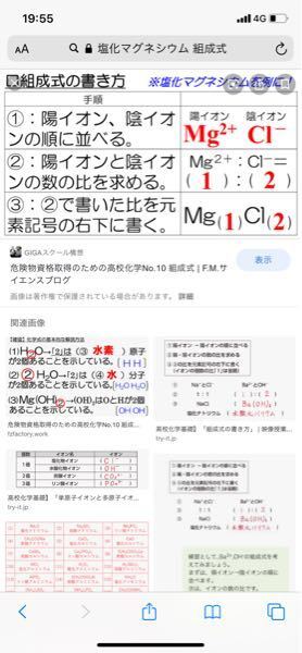 塩化マグネシウムの組成式が理解できません どうして比が1 2になるので Yahoo 知恵袋