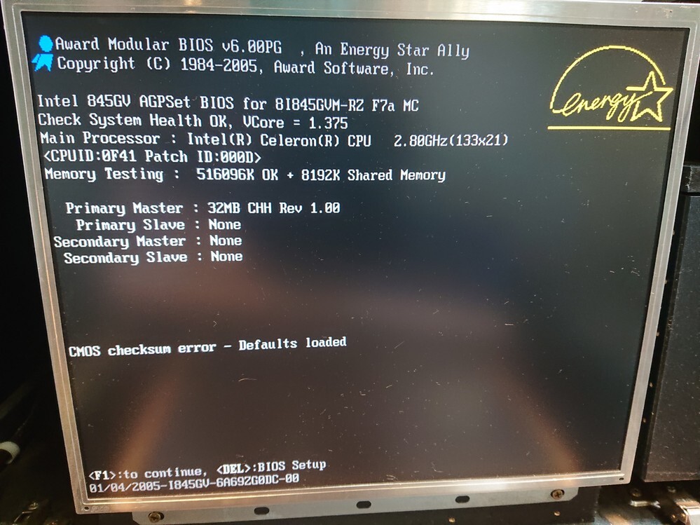 古い型のダーツマシンを買いました。電源を入れるとBIOS画面 古い型のダーツマシンを買いました。電源を入れるとBIOS画面