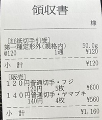 グッズ交換で郵便局窓口から発送したのですが、いつもは規格内や第1種