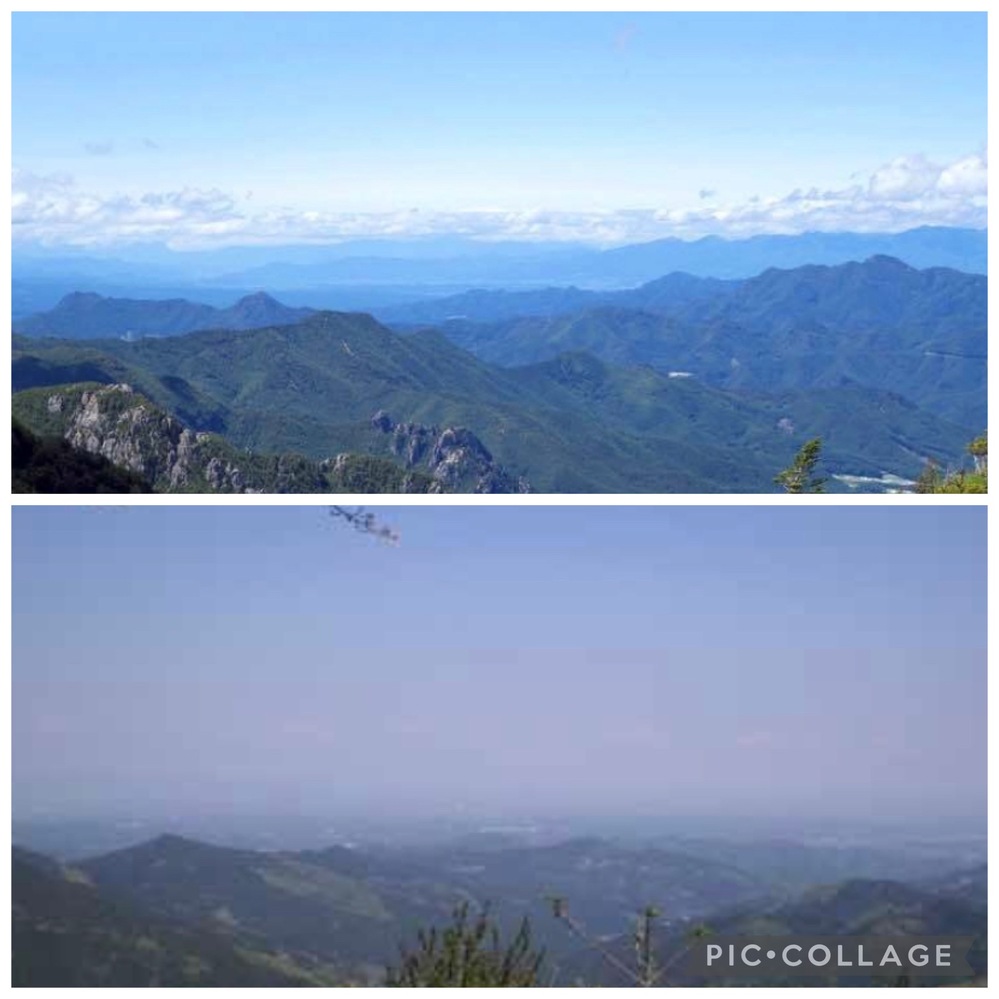 画像のように、景色の向こうにも山々が連なって見えますがこのような