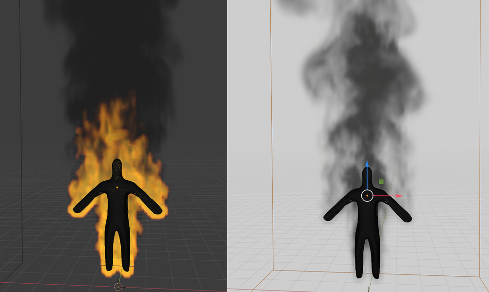 Blenderで炎 煙のクイックエフェクトがレンダーモードだと画像のよ Yahoo 知恵袋