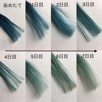 髪をブリーチしてブルーブラックにしました 色が落ちると緑になる Yahoo 知恵袋