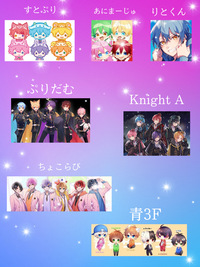 私は画像の方々が好きなんですけど ちょこらびのファン名とkn Yahoo 知恵袋