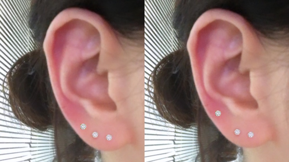 耳たぶにピアス（3個目）を開けようと思っていますが、等間隔で 3個目