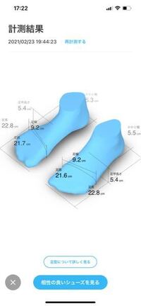 inflnltoサイズ23.5から24