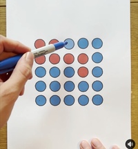 Facebookでよく出てくるゲームの広告なのですが、この青い丸を一筆で全てなぞるって可能性なのですか？ 