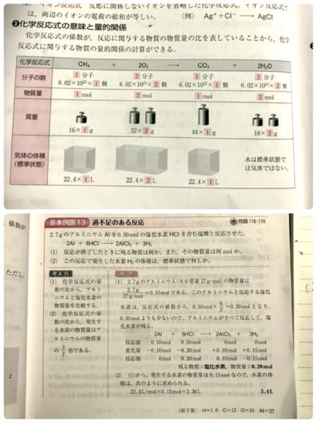 化学反応式について 写真の上部では 化学反応式のそれぞれの係数は Yahoo 知恵袋