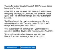 Microsoft365の1ヶ月無料版を契約したのですが 今後使 Yahoo 知恵袋