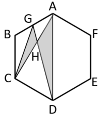 中学受験算数の問題です 正六角形の面積は1 です Ag Gbのとき Yahoo 知恵袋