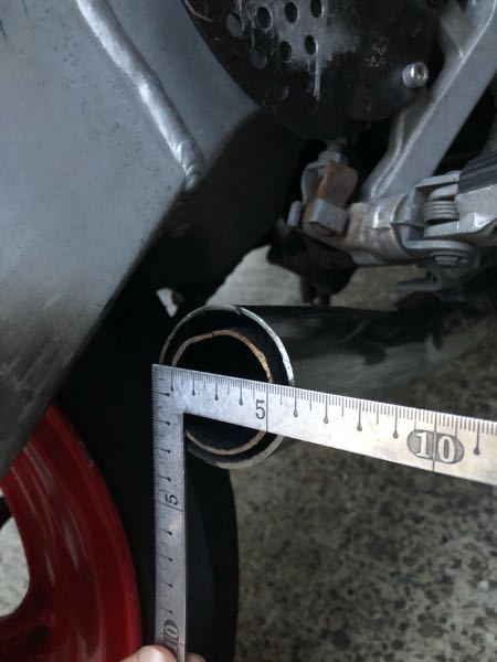 CBR250RRmc22の純正エキパイにスリップオンの激安サイレンサー