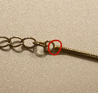 チェーン部分と丸カンが隙間なく接着されているパターンのネック Yahoo 知恵袋