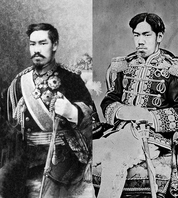 何故明治天皇は顔が違うんですか 右が明治6年の写真で 左は明治2 Yahoo 知恵袋