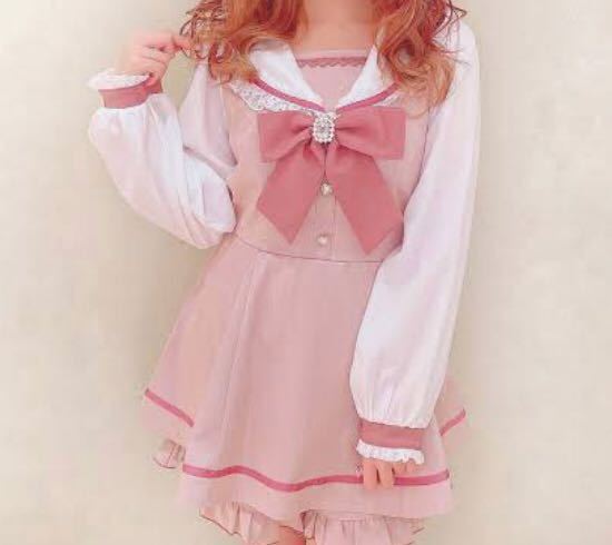 リズリサ セーラーセットアップ ピンク 長袖 リズリサ セーラーセットアップ ピンク LIZ LISA リボン ズボン