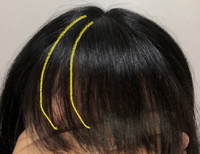 前髪についてです 写真のように 右側の方が根元から湾曲してま Yahoo 知恵袋