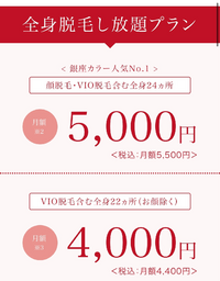 銀座カラー全身脱毛支払い方法についてこちらのプランは月々5000円ない Yahoo 知恵袋