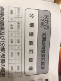 ユーザー車検時 分解整備記録簿が旧式使ってはいけないのでしょうか 15 Yahoo 知恵袋