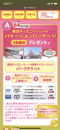 キッコーマン豆乳キャンペーンの東京ディズニリゾートバケーショ Yahoo 知恵袋