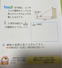 小６の縮図の問題なのですが 解き方を教えてください木のてっぺんを見 Yahoo 知恵袋