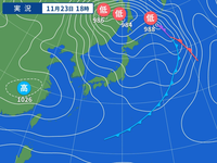 ハローCQ CQ 、日本列島は西高東低の冬型の気圧配置になりました。
この低気圧は3つありますが、4つになる事はありますか？ 