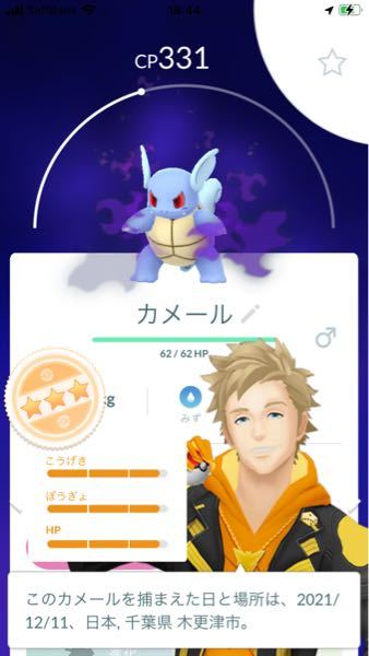 ポケモンgoでこのカメールをリトレーンさせて100にするかシャドウポケ Yahoo 知恵袋