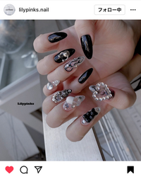 この写真のデザインのままネイルしたいのですがジェルネイルで長 Yahoo 知恵袋