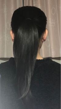ポニーテールをすると 写真のように根元だけ広がってしまいます どうした Yahoo 知恵袋