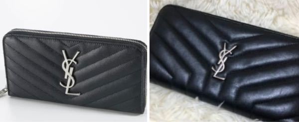 YSLの財布で右と左のデザイン、どちらを持ってる女性の方がお洒落に見えますか？