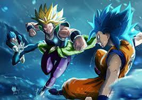 ドラゴンボール 何故ブロリーは超サイヤ人なのに超サイヤ人より四段階上の形態のブルー二人より強いんですか？

ブルー＞ゴッド＞超3＞超2＞超1 