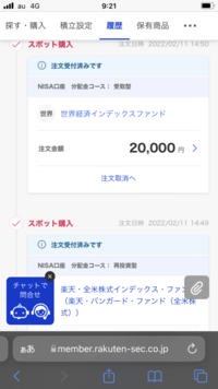 楽天証券で初めて投資信託を買ったんですけど、これって購入されてま