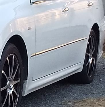 純正ホイールのオフセットが＋45で＋48ホイールを履くと内側