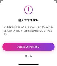 ペイディにてApple専用枠が通り、購入しようとしましたが